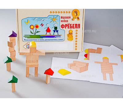 Игровой набор Фребеля "Конструктор деревянный без соединений-3"